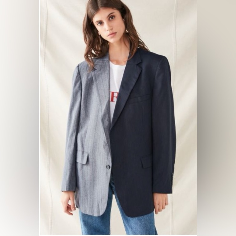 Urban Renewal Recycled Spliced Oversized Blazer